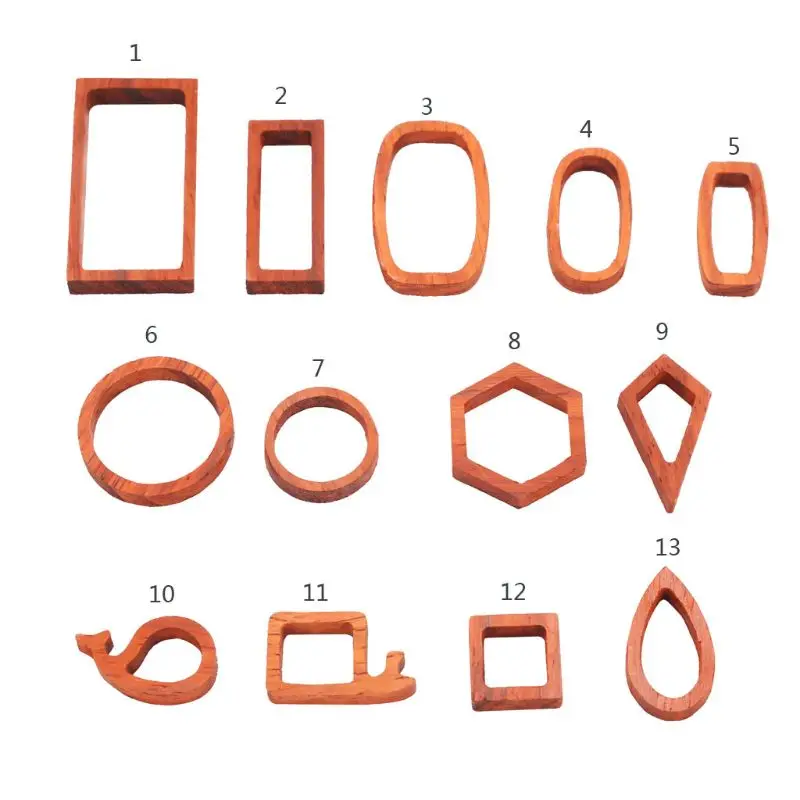 Пустые полые деревянные подвесные рамки круглые квадратные каучуковые