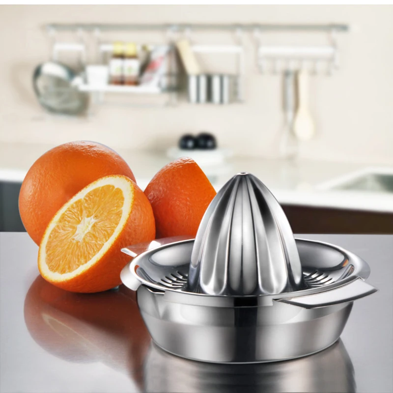 

Tragbare lemon orange manuelle obst entsafter 304 edelstahl kche zubehr werkzeuge citrus 100% raw hand gedrckt saft maker