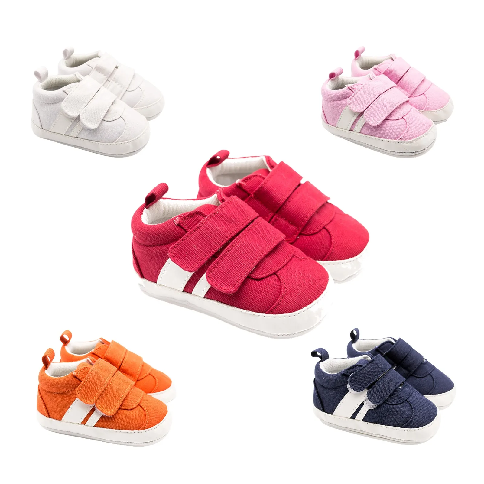

2021 New Spring 0-18M Baby Boy Girl Buckle Patchwork Sneakers Shoes Toddler First Walkers Anti-Slip Infant Footwear Multi Colors