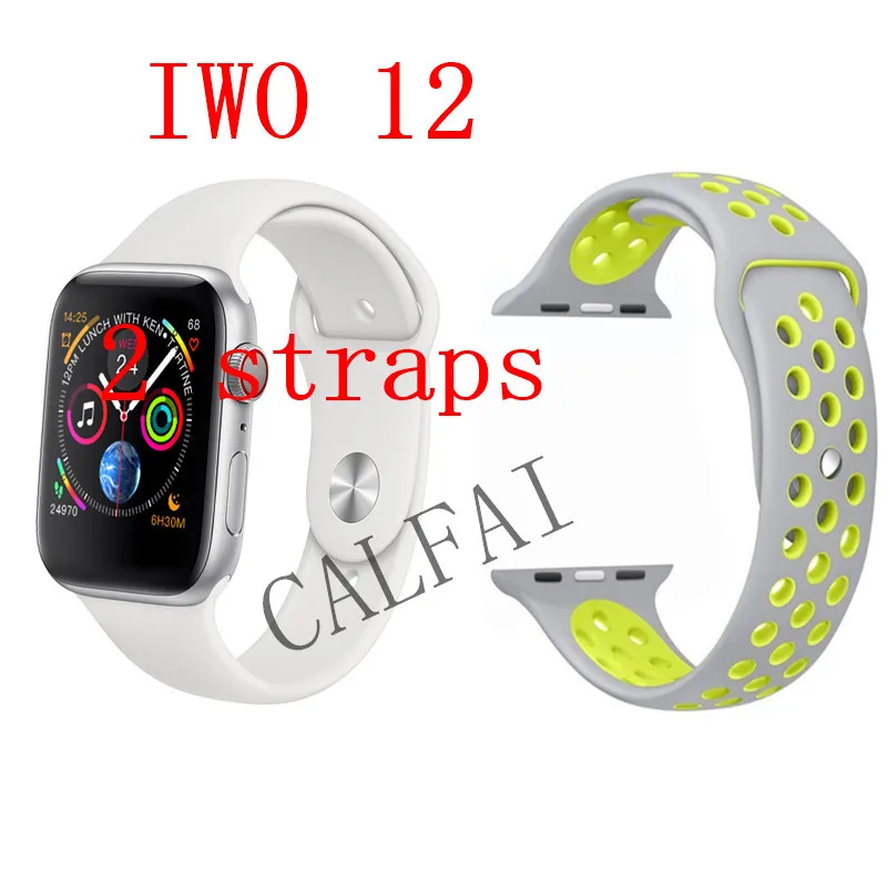 Часы 5 IWO 12 Bluetooth умные часы 1:1 умные часы 40 мм 44 мм чехол для Apple iOS Android телефон сердечного ритма PK IWO 11 - Цвет: Серебристый