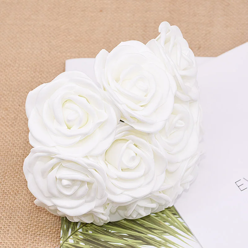 5/10 шт. 8 см Искусственный Пена роза искусственный цветок букет невесты