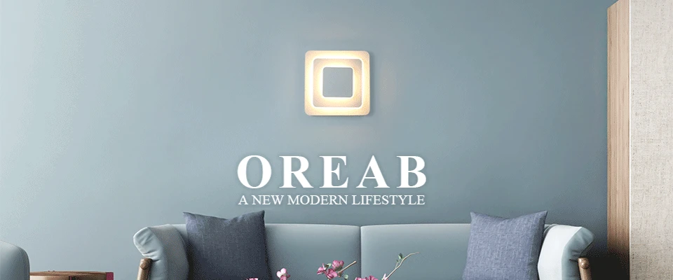 OREAB, 2 шт., декоративная домашняя настенная лампа с выключателем, светодиодные Настенные светильники, Светильники для гостиной, спальни, дорожное освещение 12 Вт