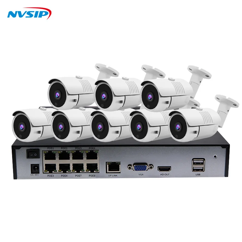 8CH 5MP 4MP PoE камера безопасности Система Комплект H.265 аудио запись IP камера ИК наружные внутренние водонепроницаемые HD видео Surveillanc