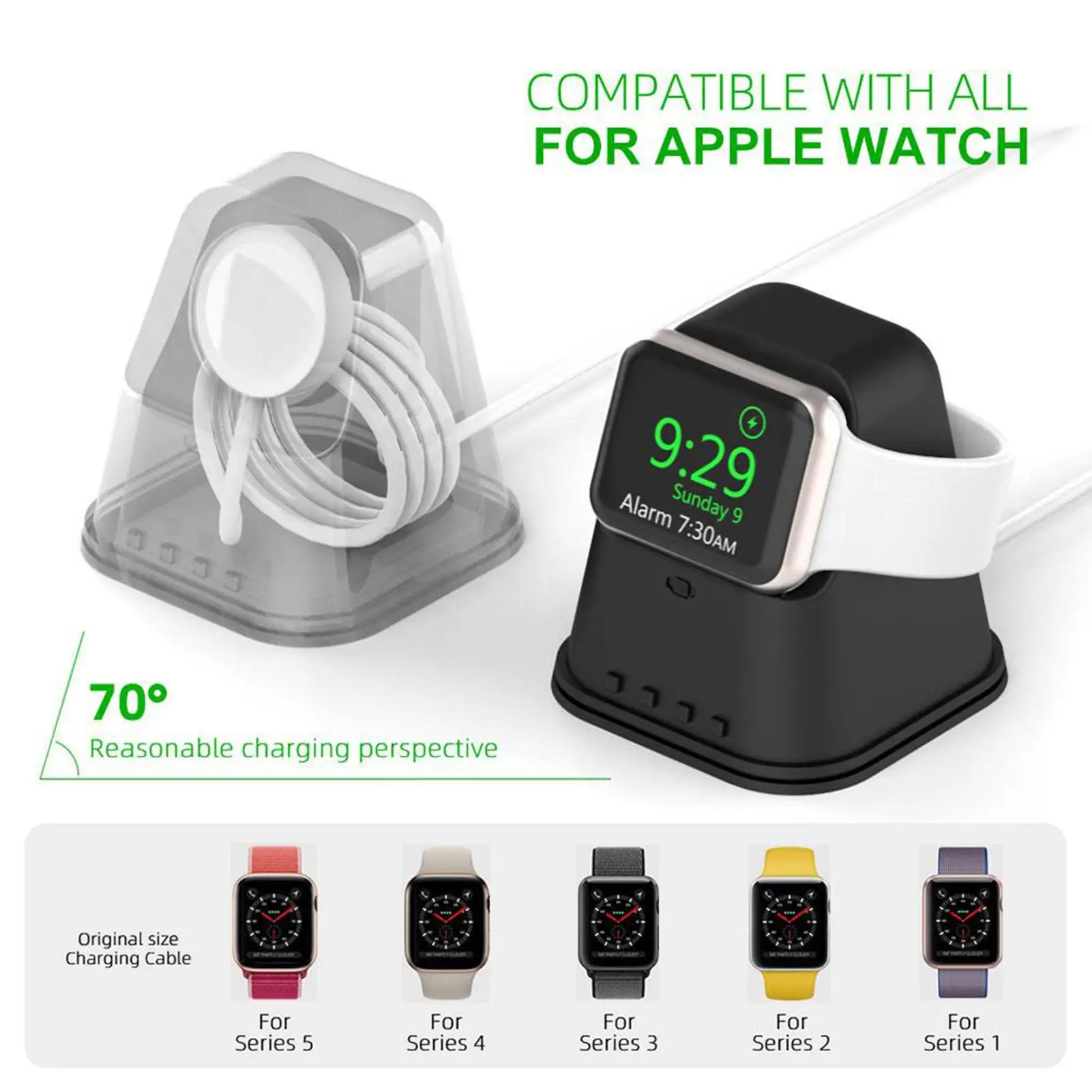 

Portable Charging Dock Stand Holder for iWatch Series 1/2/3/4/5 Smart Watches