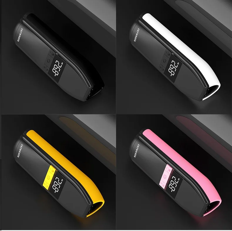 Online GooLoo Taşınabilir Araba Mini Hava Pompası Lastik Inflators 12V 6000mHA LCD Dijital Hava Kompresörü Araba Bisiklet Motosiklet Için şarj Edilebilir