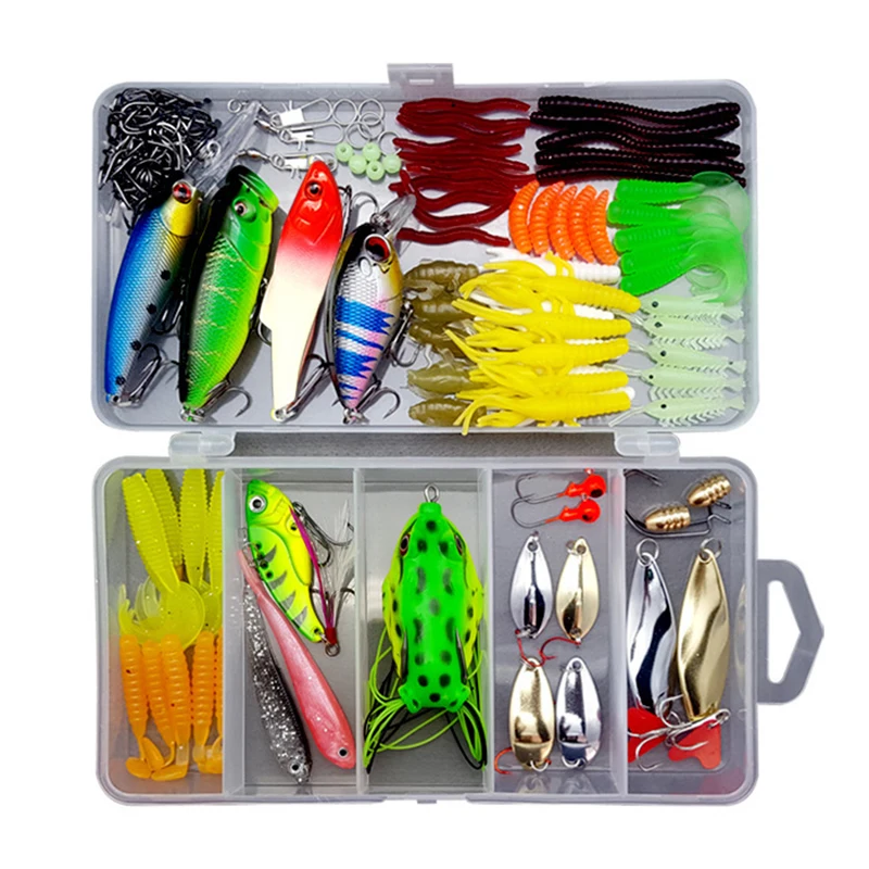 

Fishing Lure Set Hard Lure Crank Popper Minnow Spinners Spoon Bait Lure Pliers Soft Bait Worm Squid Jig Fishing Gear Accessories