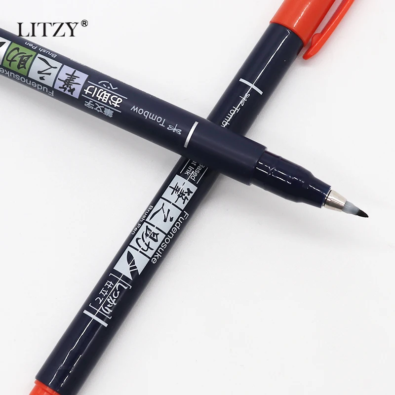 Японский импорт Tombow Fudenosuke Кисть для нанесения надписей ручка каллиграфии ручки