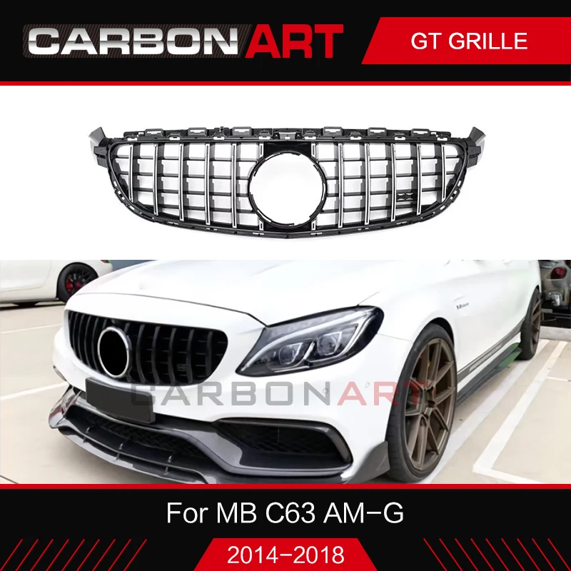 Новое поступление C63 gt решетка для mercedes C63 amg C63s автомобильный Стайлинг GT гоночная решетка W205 C63 купе передний бампер решетка