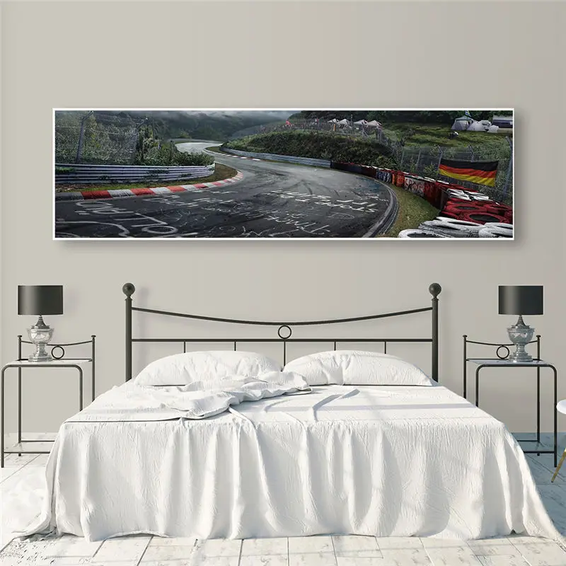 

Nurburgring Rally Road Sport Car Track Print And Canvas Painting Forest Landscape Wall Art Poster Cuadros Living Room Home Decor