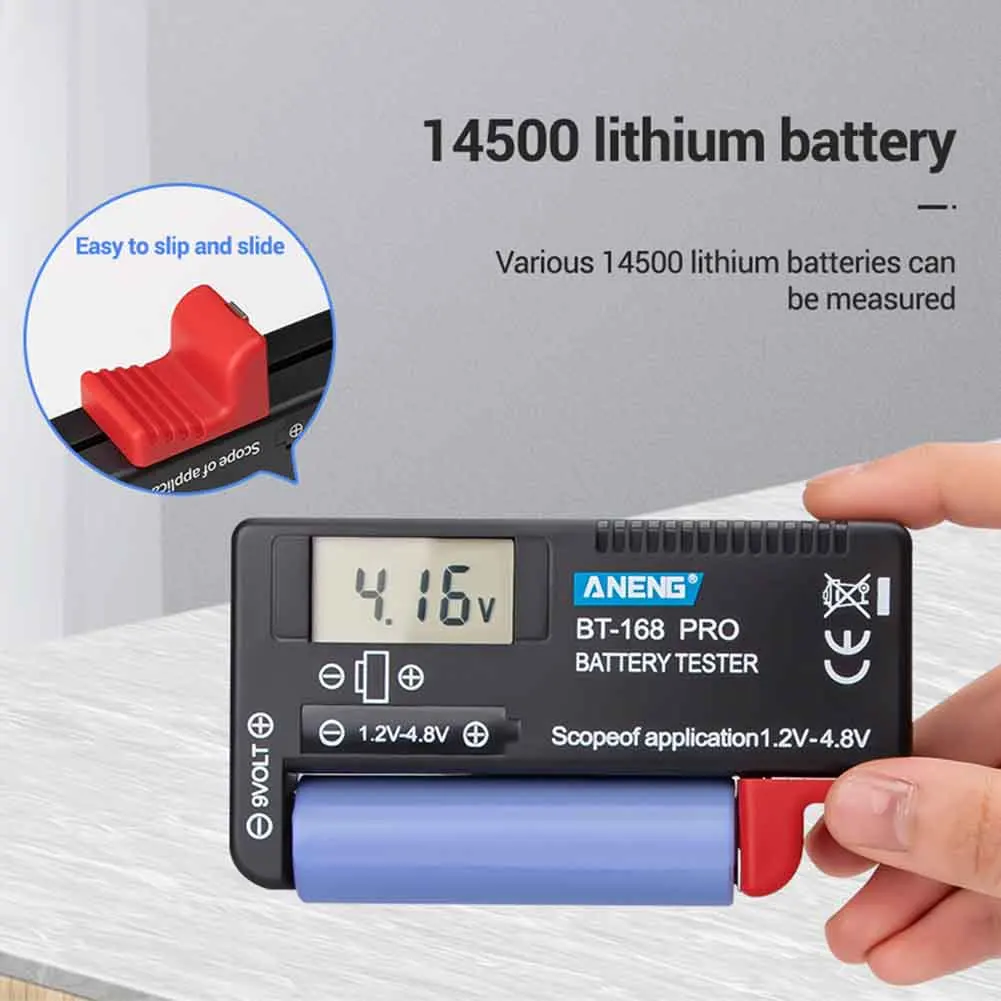 

Diagnostic Tool Small Capacitance Measurement Button Cell Battery Tester Volt Checking LCD Digital Universal Plastic Pointer