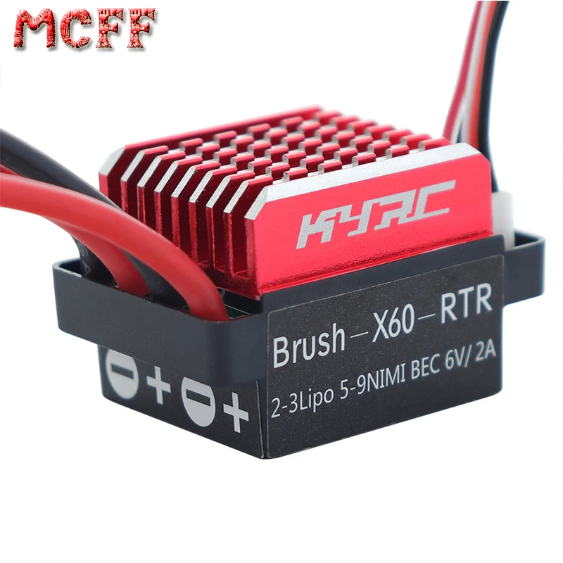 

60A Brushed ESC For HSP HPI Car And Ship Model Two-way Bruch Electronic Governor Support 3S Lithium Battery ESC001