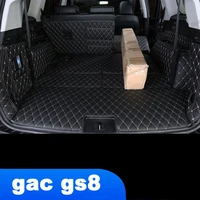 luxury fiber leather car trunk mat for trumpchi gs8 2017 2019 2020 2021 cargo liner rear boot luggage 5 7 seats gac accessories