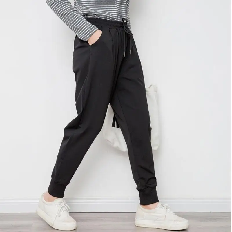 Горячие большие штаны карго с карманами женские свободные повседневные высокой