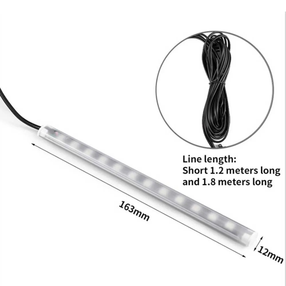 

Car RGB LED Decorative Light Strip With Remote Music Control Multiple Modes 163MM*12MM Automobiles Parts & Accessories