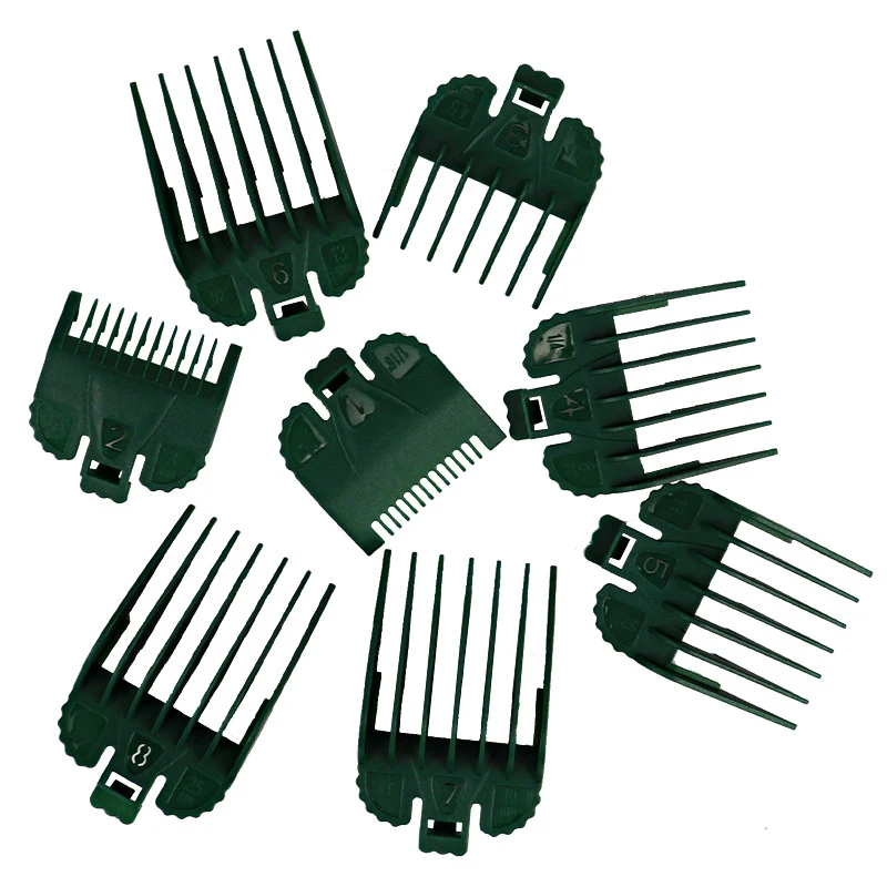 

8PCS Professional Limit Comb Cutting Guide Combs 1.5/3/4.5/6/10/13/15/19mm Set for WAHL Fits All Full Size Clippers