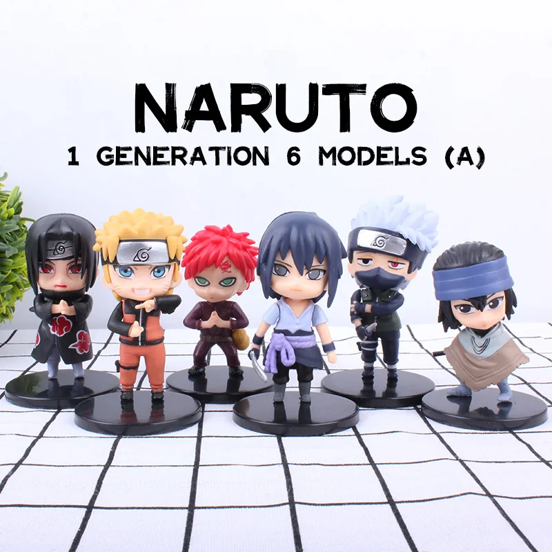 

Anime Shippuden Hinata Sasuke Itachi Kakashi Gaara Jiraiya Sakura Q Version PVC Figures Toys Dolls Kid Gift