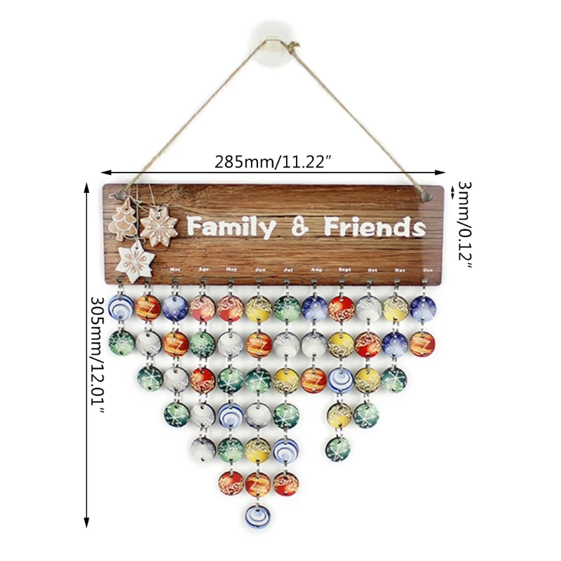 

DIY Wooden Family Friends Date Mark Sign Sublimation Blanks Calendar Board Decor DIY Hanging Calendar Home Decoration