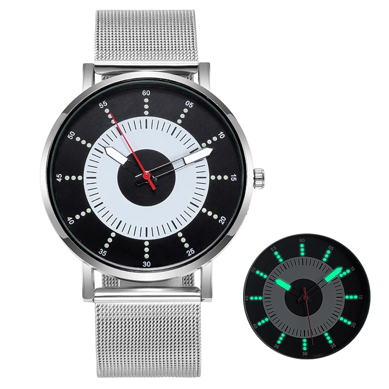 

Top Men Watches Luxury Brand Men Stainless Steel Mesh Watch Men Luminous Sports Casual Quartz Watch Relogio Masculino Male Clock