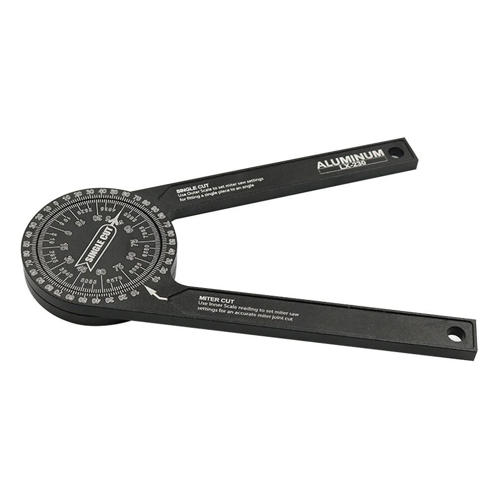 7 дюймов Алюминий торцовочная пила транспортир Портативный гравировкой весы