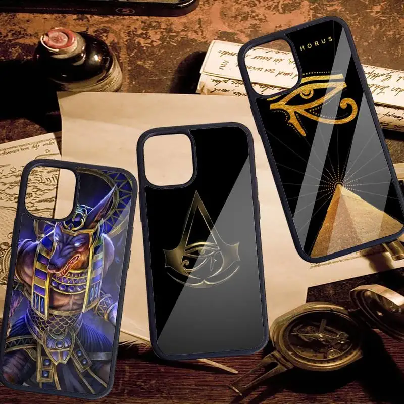 

Egypt Nefertiti Anubis Ankh Phone Case PC for iPhone 11 12 pro XS MAX 8 7 6 6S Plus X 5S SE 2020 XR