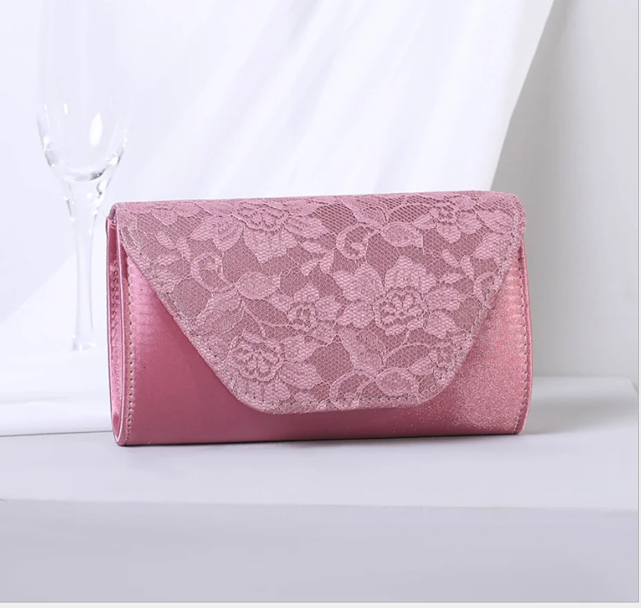

XIYUAN 2020 new Wedding Party dinner bag lace stitching envelope bag Evening bag clutch bags Women Evening Bags Bridal Handbag