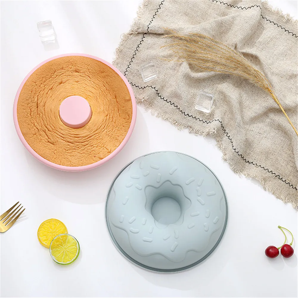 

Round Shape Donut Silicone Cake Mold Cookie Chocolate Fondant Candy Mousse Hollow for Birthday Cake Bread Fruit Baking Molds