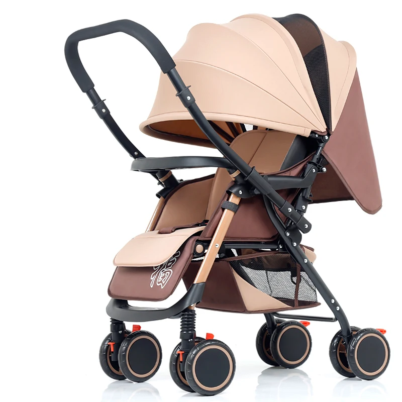 Детская коляска может лежать и складывать четыре колеса амортизирующая детская