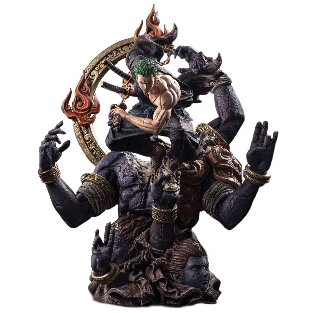 Аниме большой размер 52 см один кусок ророноа Зоро экшн-фигурка Луффи смола статуя