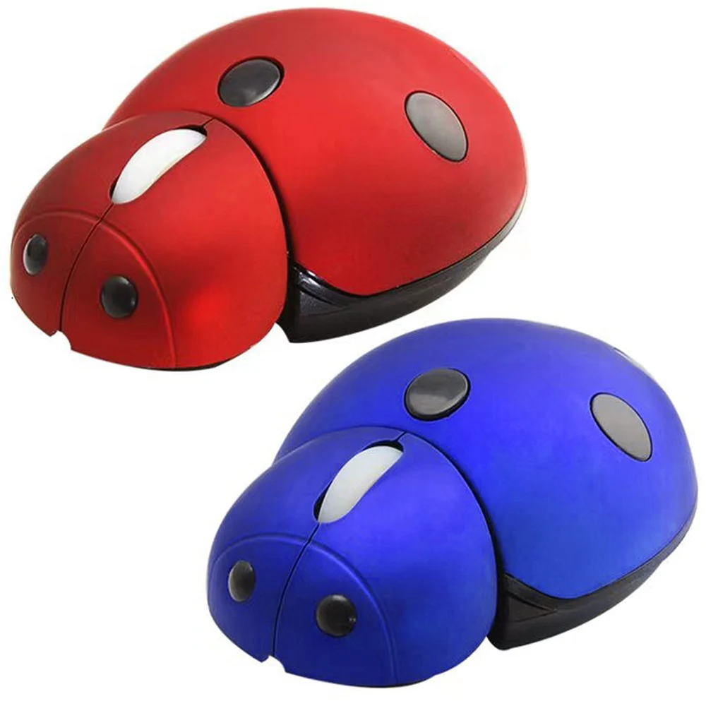 

Wireless Laser Mini Ergonomische Computer Maus Tragbare Kreative Marienkäfer Form Nette Usb Tier Mause Geschenk PC Mäuse Für Lap