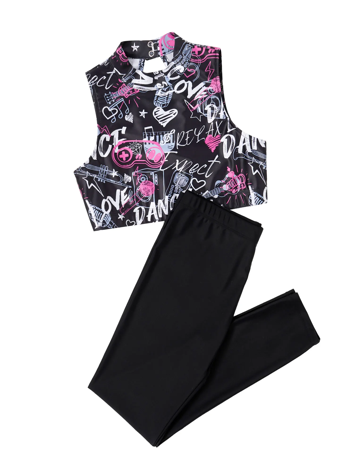 Детское платье для девочек без рукавов экипировка йоги спортивный костюм бега