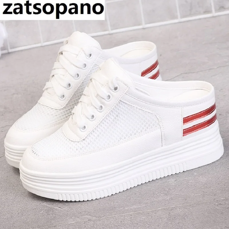 Женские кроссовки на каблуке 8 см белые/Серебристые шлепанцы размер 34 40 Новинка