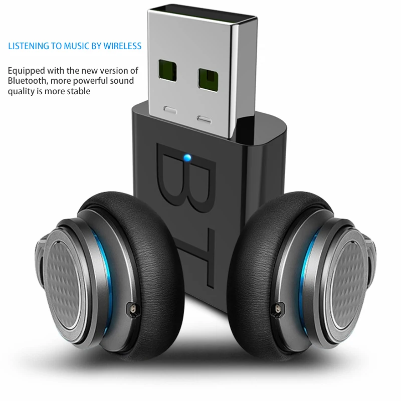 Беспроводной USB Bluetooth приемник 3 в 1 адаптер Dongle 5 мм AUX для ТВ ПК наушники дома