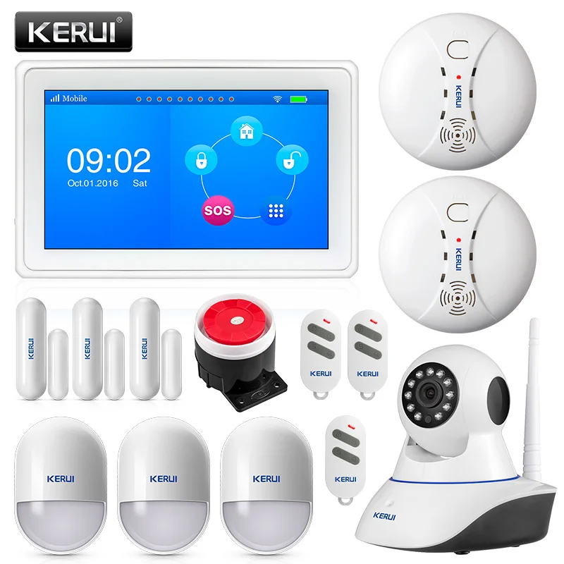 KERUI K7 wifi GSM охранная сигнализация система 7 дюймов TFT цветной дисплей с магнитом на