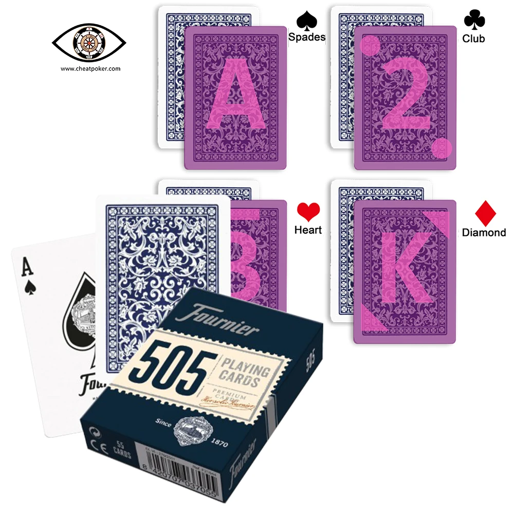 

Anti Cheat Poker Marked Playing Cards for Infrared Contact Lenses Plastic Magic Board Game Deck for Analyzer Fournier Mark Card