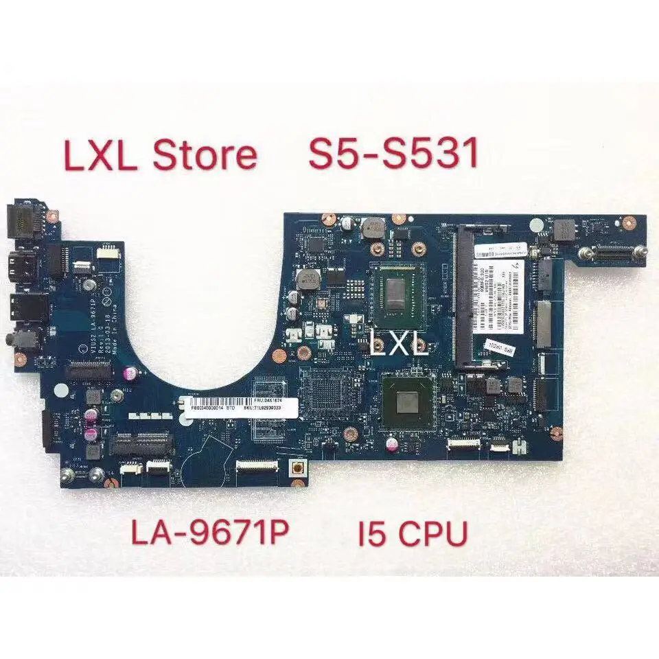 

LA-9671P I5 для материнской платы Lenovo Thinkpad S5-531, материнская плата для ноутбука, протестированная Рабочая плата