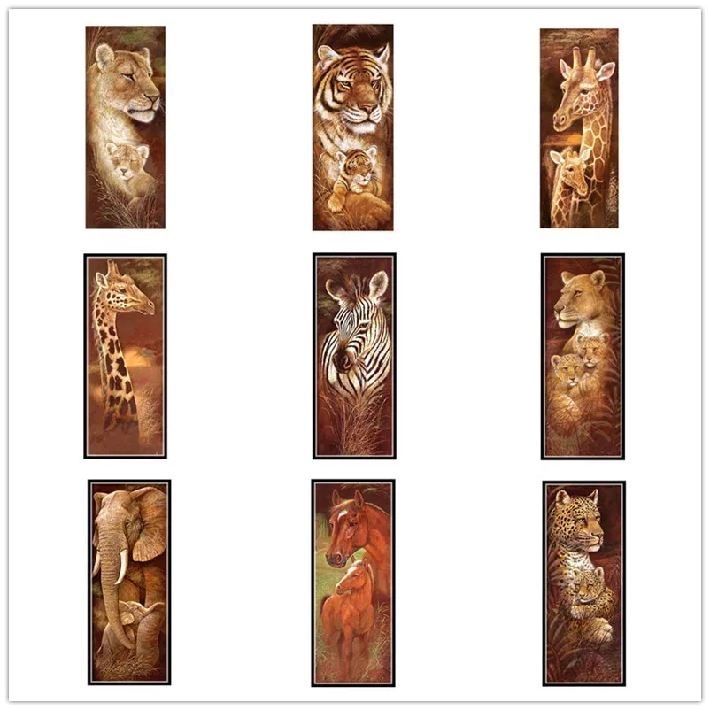 Dpsprue 5D Diy Алмазная вышивка крестиком на рисунке &quotЖивотные пейзаж&quot Домашний