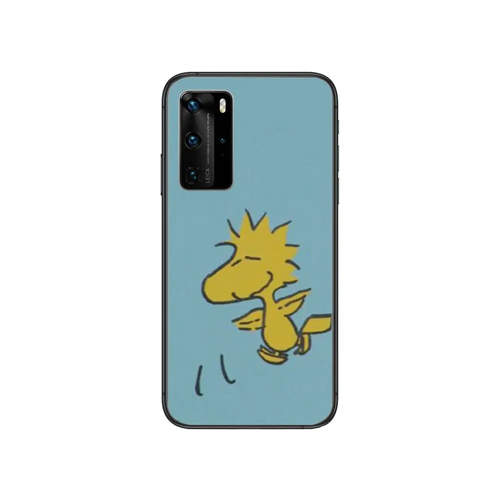 

Cute bird Woodstock case Clear Phone Case For Huawei Honor 20 10 9 8A 7 5T X Pro Lite 5G Black Etui Coque Hoesjes Comic Fash