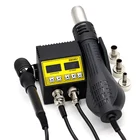 Портативная паяльная станция 8858D + с двойным цифровым дисплеем, с термофеном, Улучшенная система SMD, переработанная и Улучшенная паяльная станция 8586, 8858, 8586D