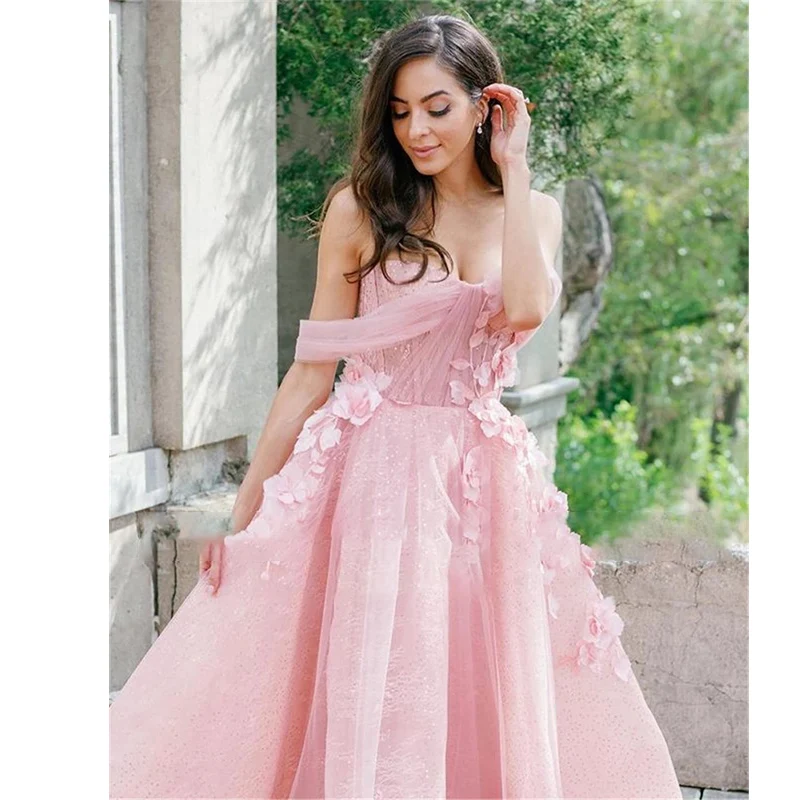 Женское вечернее платье без рукавов Fanshao розовое ТРАПЕЦИЕВИДНОЕ ПЛАТЬЕ до