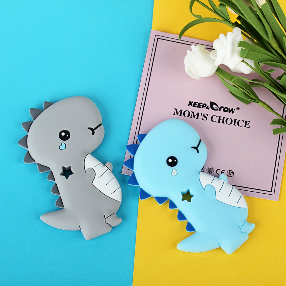 Грызунок детский Keep &amp Grow силиконовый Прорезыватель-динозавр грызунок животное