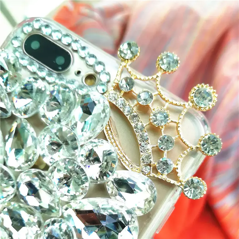 

Cute 3D Bling Crystal Diamonds Rhinestone Case For Samsung S20 Ultra Plus S6 S7 S8 S9 S10 Lite Note 5 8 9 10 Soft Back Cover