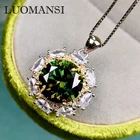 Luomansi VVS1 5CT 11 мм ожерелье из зеленого муассанита Пройденное алмазное испытание S925 ювелирные изделия для женщин для свадебной вечеринки