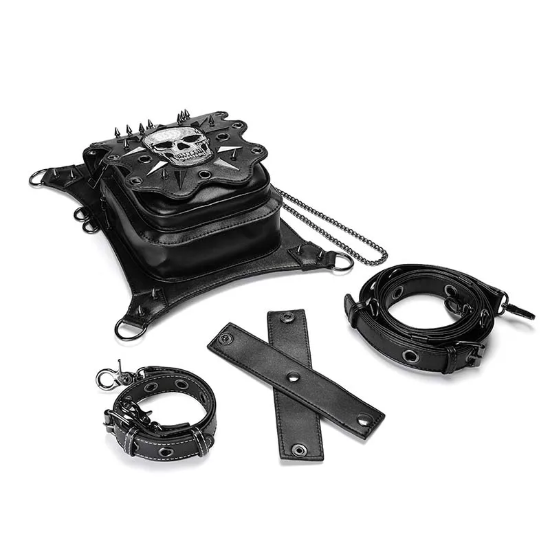 

2021 Steampunk Women Waist Bag Halloween Skull Decoration Shoulder Bags Messenger Bag Outdoor locomotive Bag PK120
