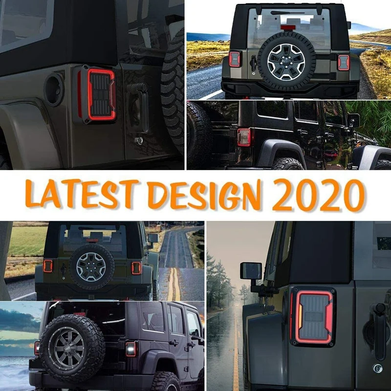 

Smoke Lens LED Tail Light for Jeep Wrangler JK 2007-2017 Brake Reverse Light Rear Back Up Lights Daytime Running Lamps