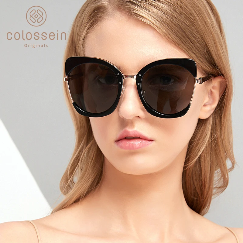 Женские винтажные классические очки COLOSSEIN роскошные поляризационные