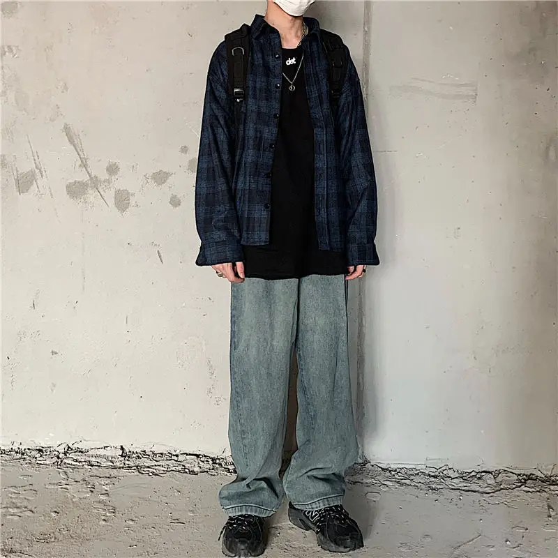 

High Waist Jeans Women Vintage Straight Denim Trousers Retro Hip Hop Roll Up Hem Washed Womens Female Chic Loose Casual Bf New