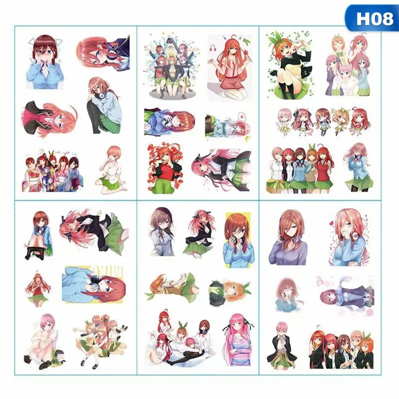 6 шт./компл. Kawaii Аниме Манга прозрачные наклейки для дневника японские канцелярские принадлежности