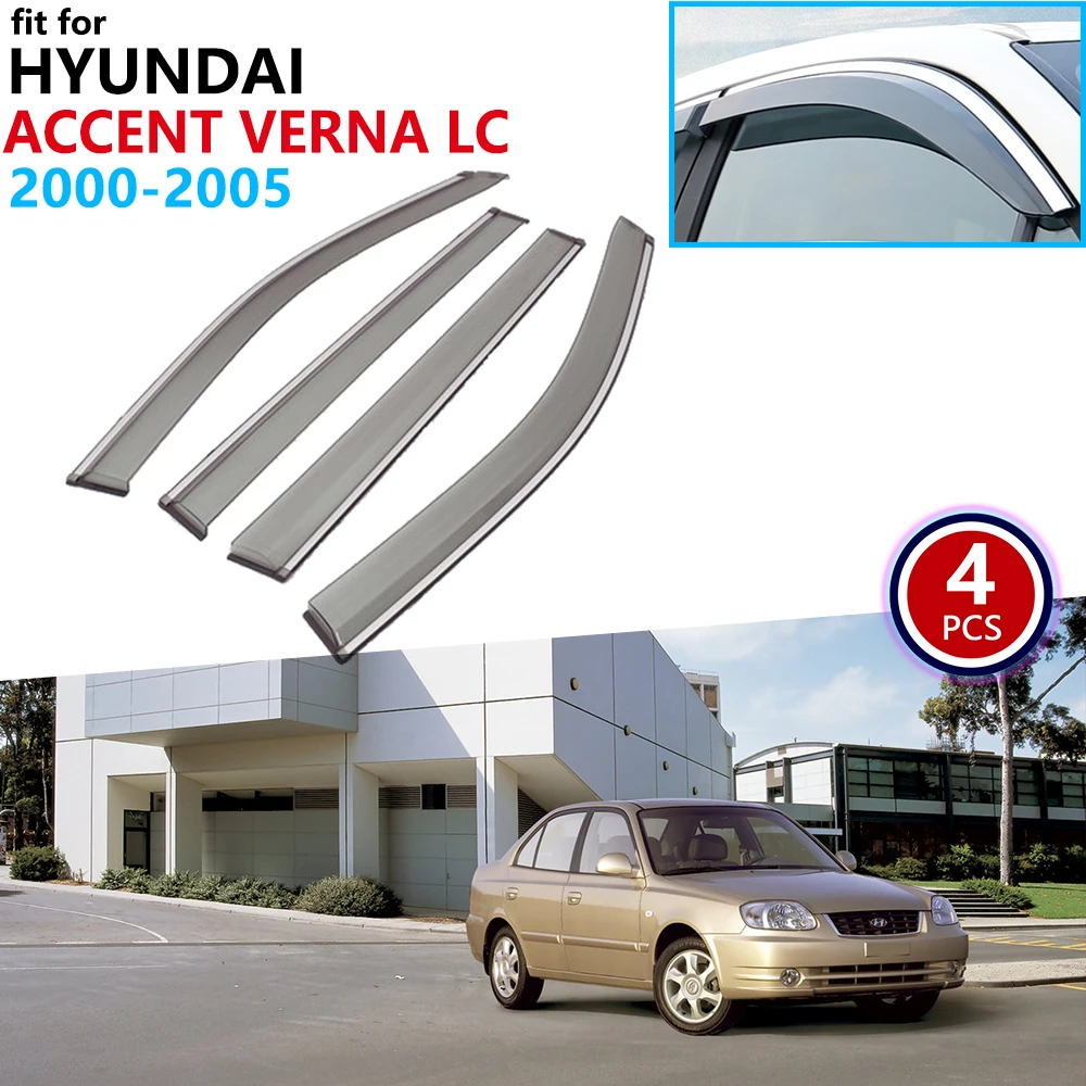 Для hyundai Accent Verna LC 2000 2001 2002 2003 2004 2005 оконный козырек вентиляционные навесы защита