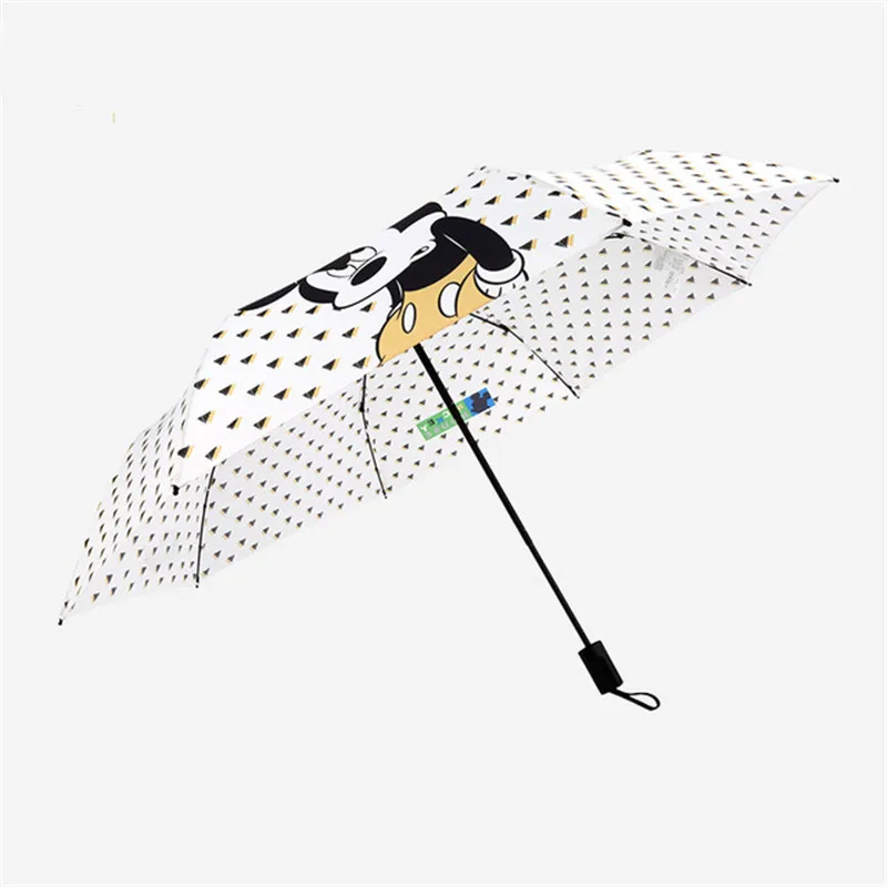 Детский складной зонт Минни Микки Солнцезащитный нескользящий с защитой от