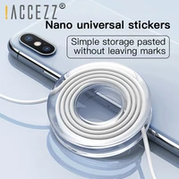accezz universal magic nano sticker for iphone 11 samsung organizer wire winder kitchen car holder multi function wall sticker